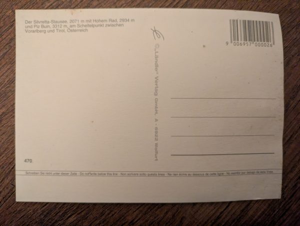 Postkarte Silvretta-Stausee – Bild 2