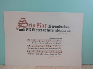 Postkarte "Kirchenliedtext"