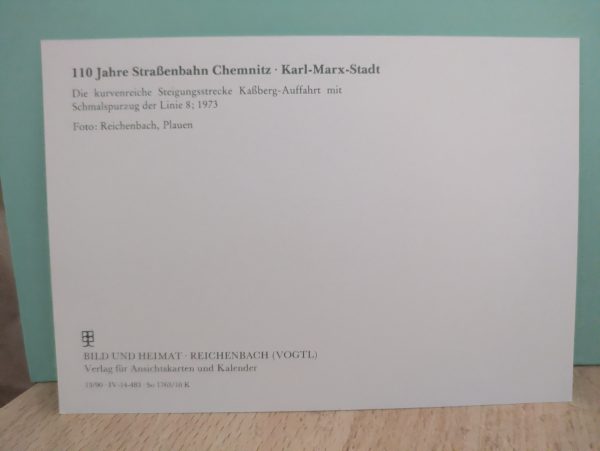 Postkarten" Chronik 110 Jahre Straßenbahn Chemnitz*Karl-Marx-Stadt " – Bild 28
