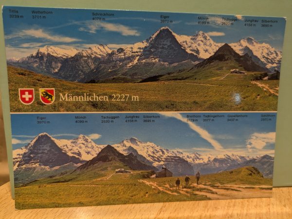 Postkarte "Männlichen 2227m Schweiz"