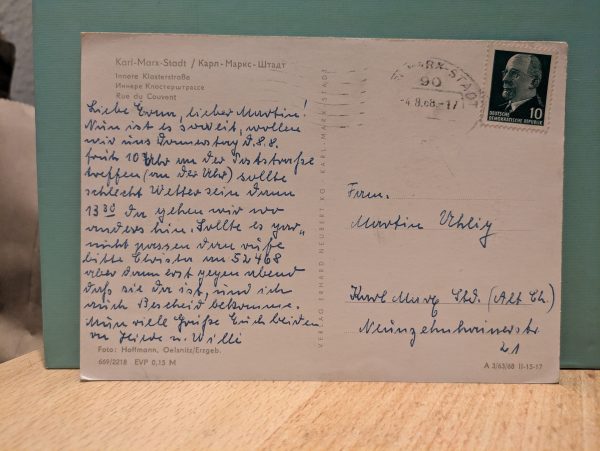 Postkarte "Karl-Marx-Stadt,Innere Klosterstraße" – Bild 2