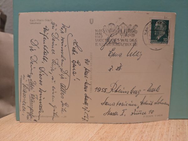 Postkarte "Karl-Marx-Stadt Schlossteich" – Bild 2