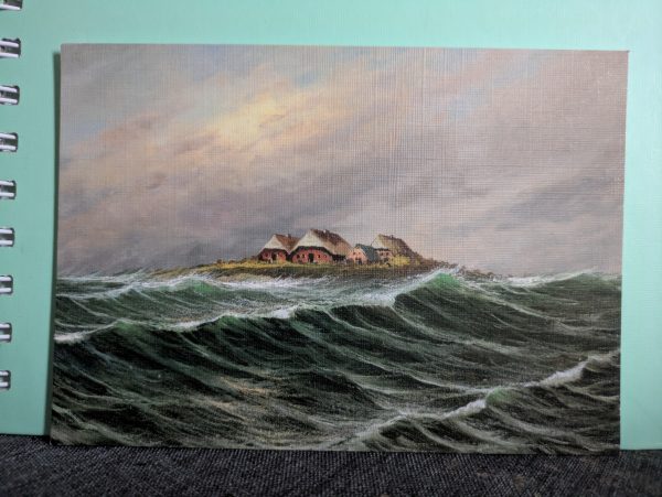 Postkarte "Hallig im Sturm"