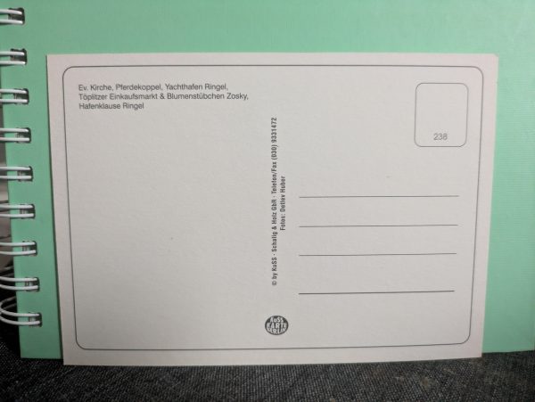 Postkarte "Insel Töplitz an der Havel " – Bild 2