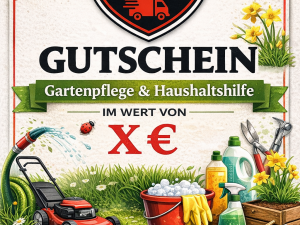 Gutschein – Gartenpflege & Haushaltshilfe im Wert von 100 €